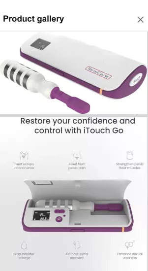 TensCare iTouch Go Wireless Pelvic Floor Exerciser – Kablosuz Kegel EMS Cihazı | Mesane Kontrolü & Doğum Sonrası İyileşme